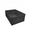 Foldable Storage Box, Black, Without Lid