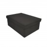 Foldable Storage Box, Black, With Lid