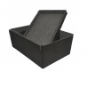 Foldable Storage Box, Black, With Lid