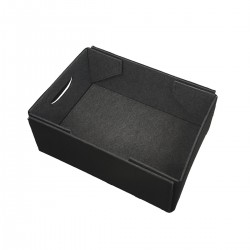 Foldable Storage Box, Black, With Lid